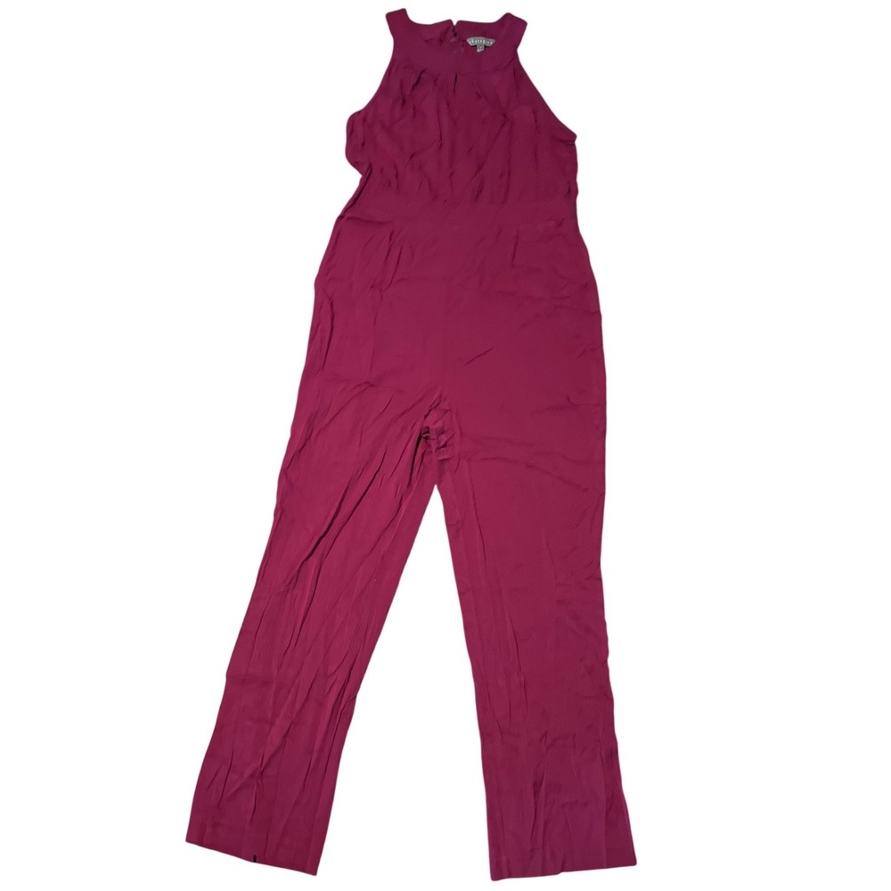 Sharagano Bali‎ Orchid Magenta Halter Neck Straight Leg Jumpsuit HP1S16W352 12